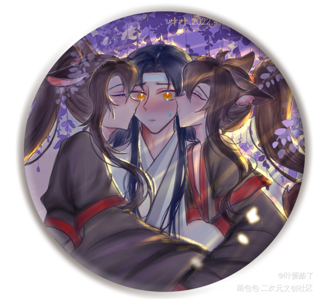 嘶哈嘶哈_魔道祖师忘羡蓝忘机手绘古风我要上首推同人绘画作品