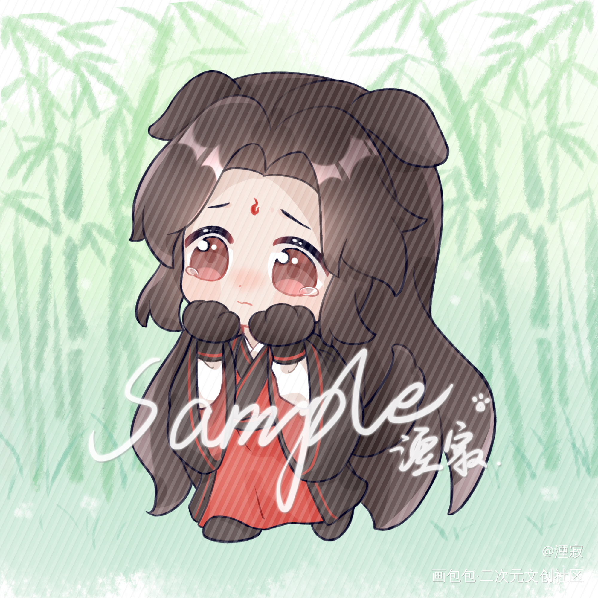打卡专用修狗冰_人渣反派自救系统洛冰河Q版绘画作品