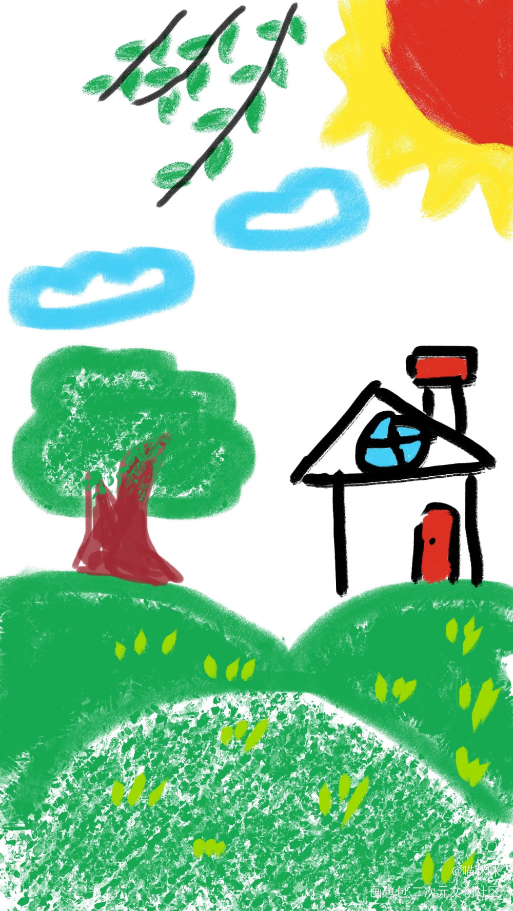 美好的一天_春日绘画作品