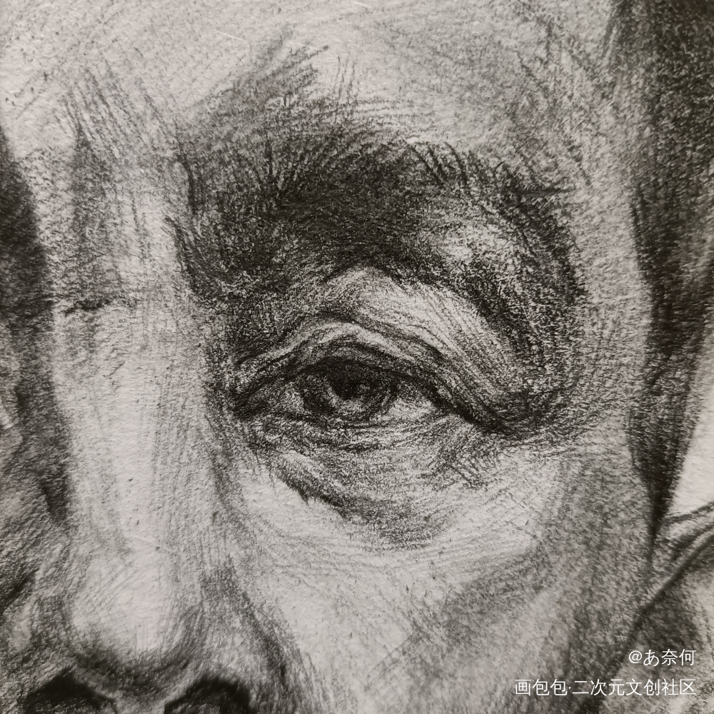中老年人_手绘素描绘画作品