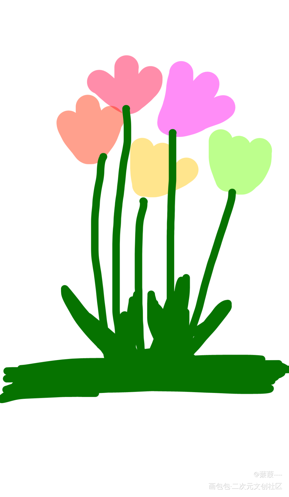 花丛_唤醒春日主题打卡绘画作品