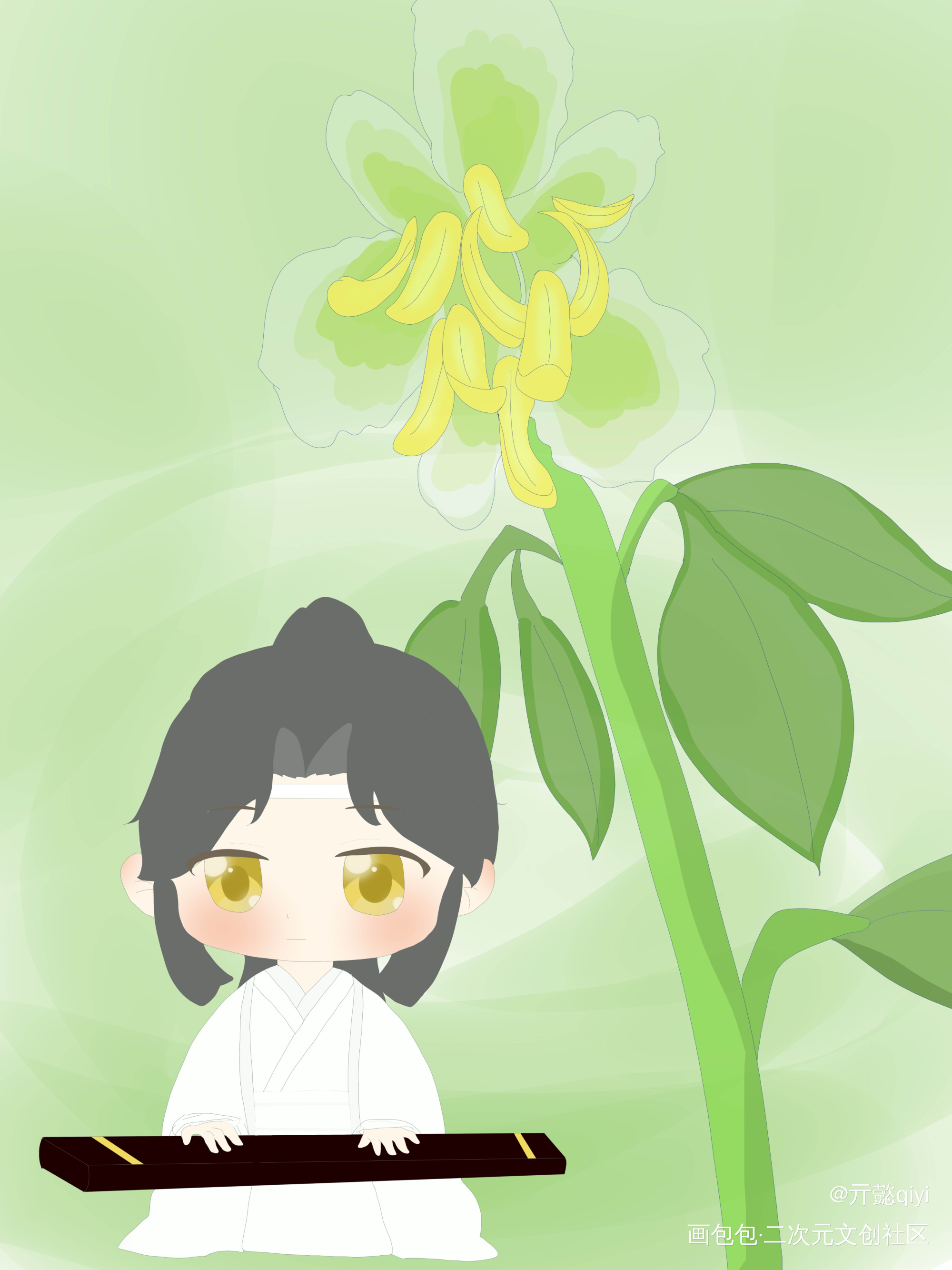 day2酸模_魔道祖师蓝忘机Q版绘画作品