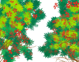 春日樱花_绘画作品