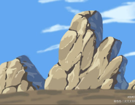 我感觉这是春天的石头_绘画作品