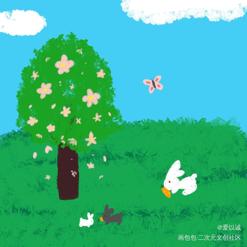 春景_唤醒春日主题打卡绘画作品