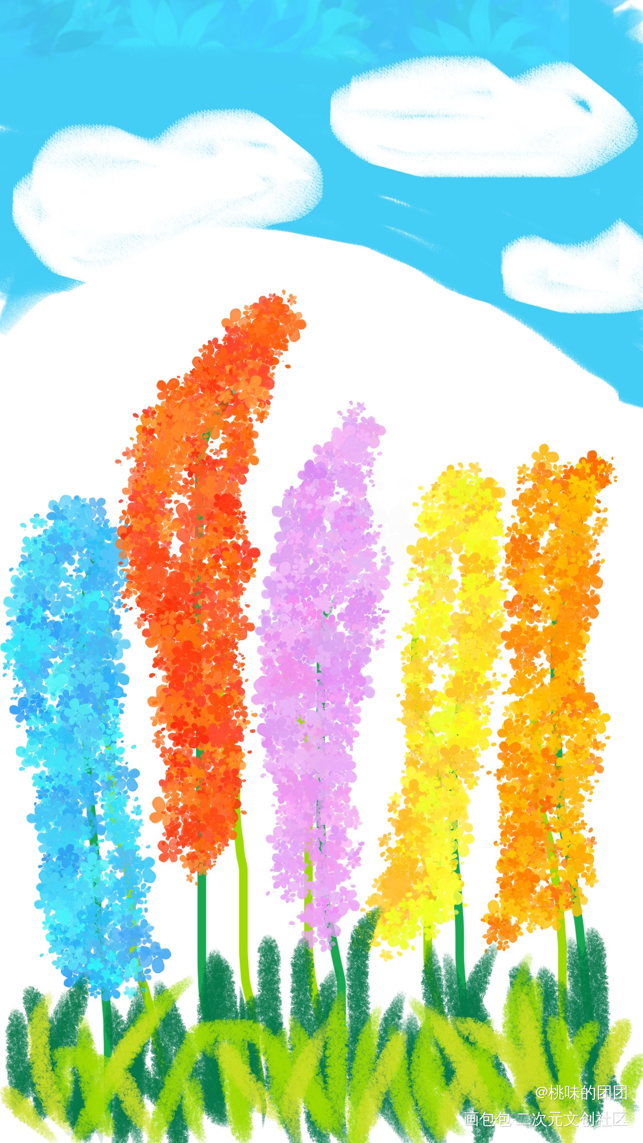 美丽的花_春天绘画作品