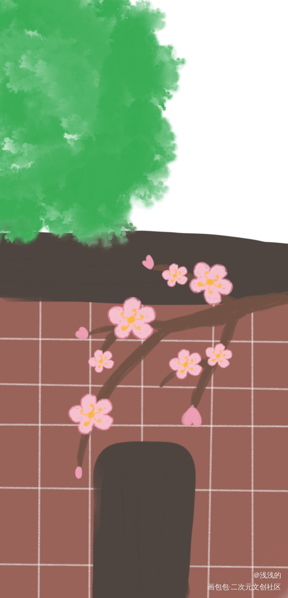 桃花_手绘绘画作品