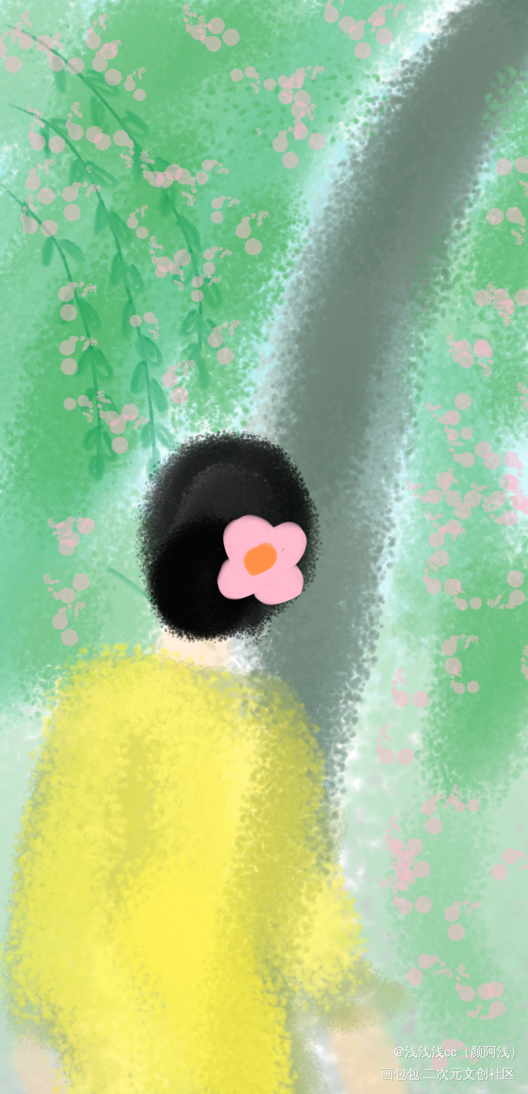春天_手绘绘画作品