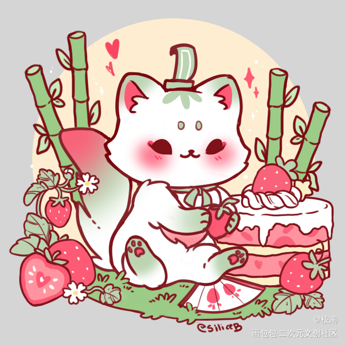 小猫咪_手绘Q版绘画作品