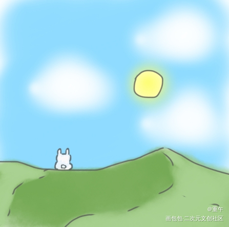 兔子_手绘绘画作品