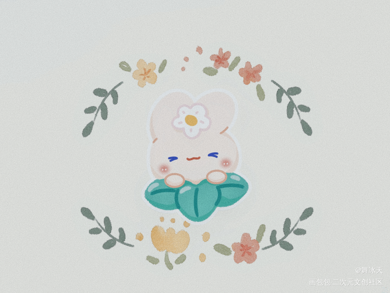ฅ ̳͒•ˑ̫• ̳͒ฅ♡_Q版绘画作品