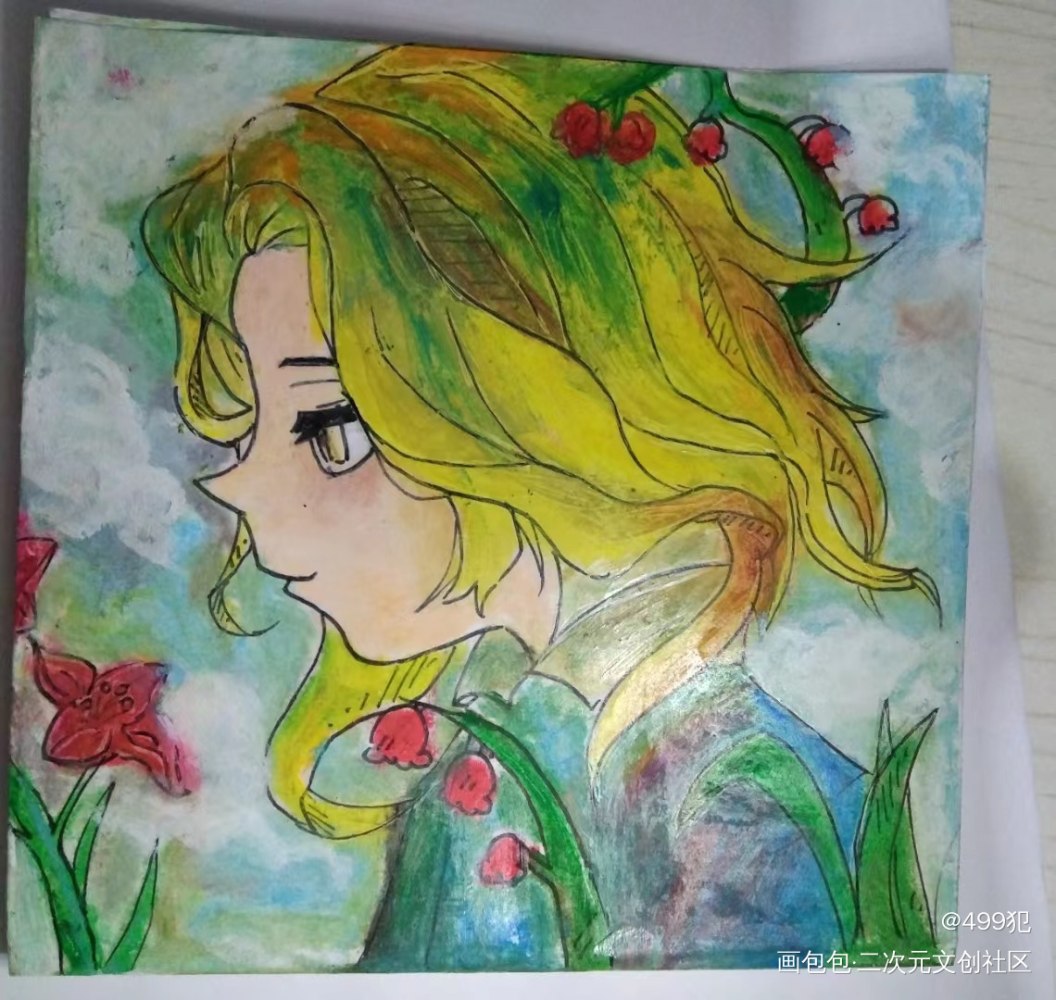 春天_手绘绘画作品