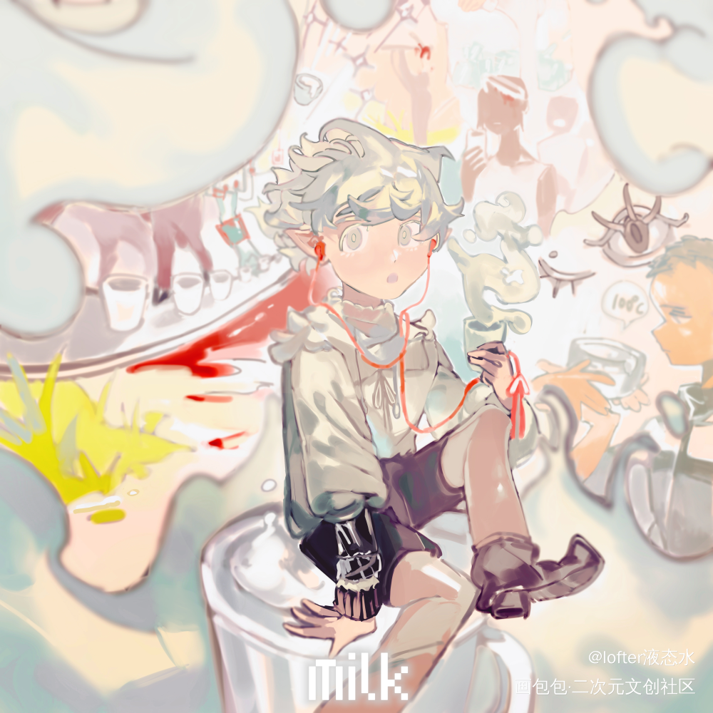 因着你的甜蜜又隐盖了多少血腥_milk板绘绘画绘画作品