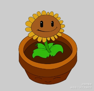 小向日葵_手绘绘画作品