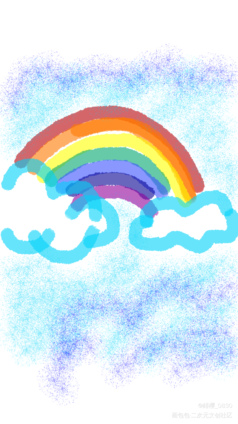 春日彩虹_唤醒春日主题打卡绘画作品
