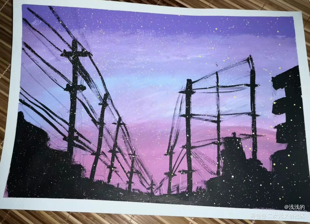 星空_手绘绘画作品