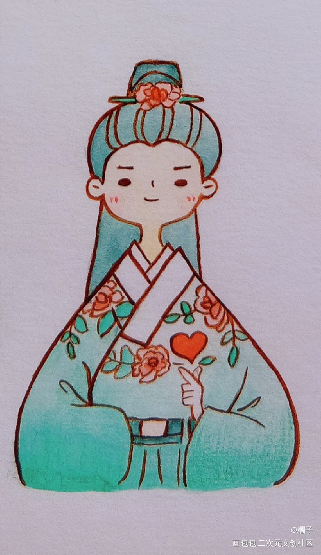 打卡第六天_古风水彩我要上首推绘画作品