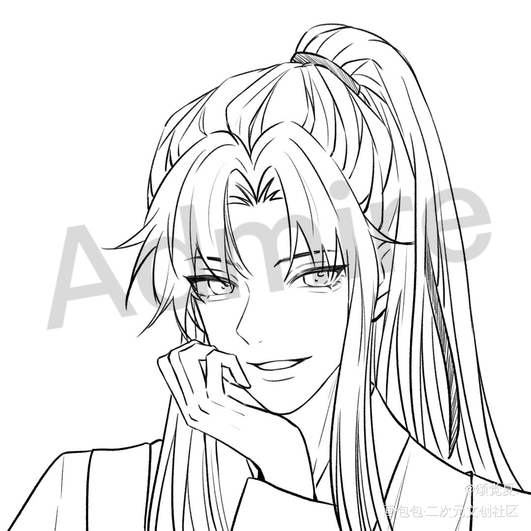 托腮羡_魔道祖师魏无羡绘画作品