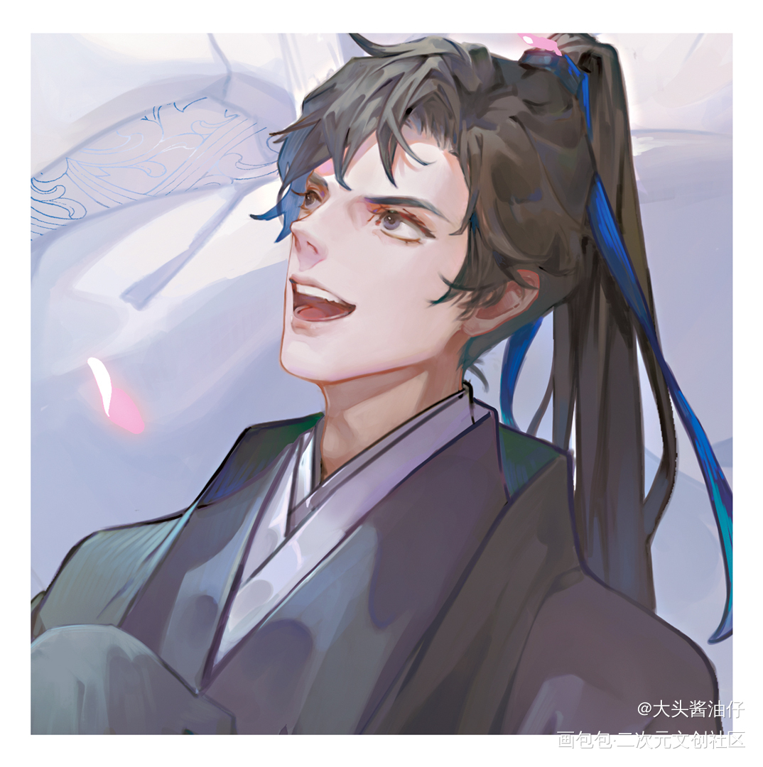 楚郎和燃妹_二哈和他的白猫师尊墨燃生辰吉乐燃晚古风绘画作品