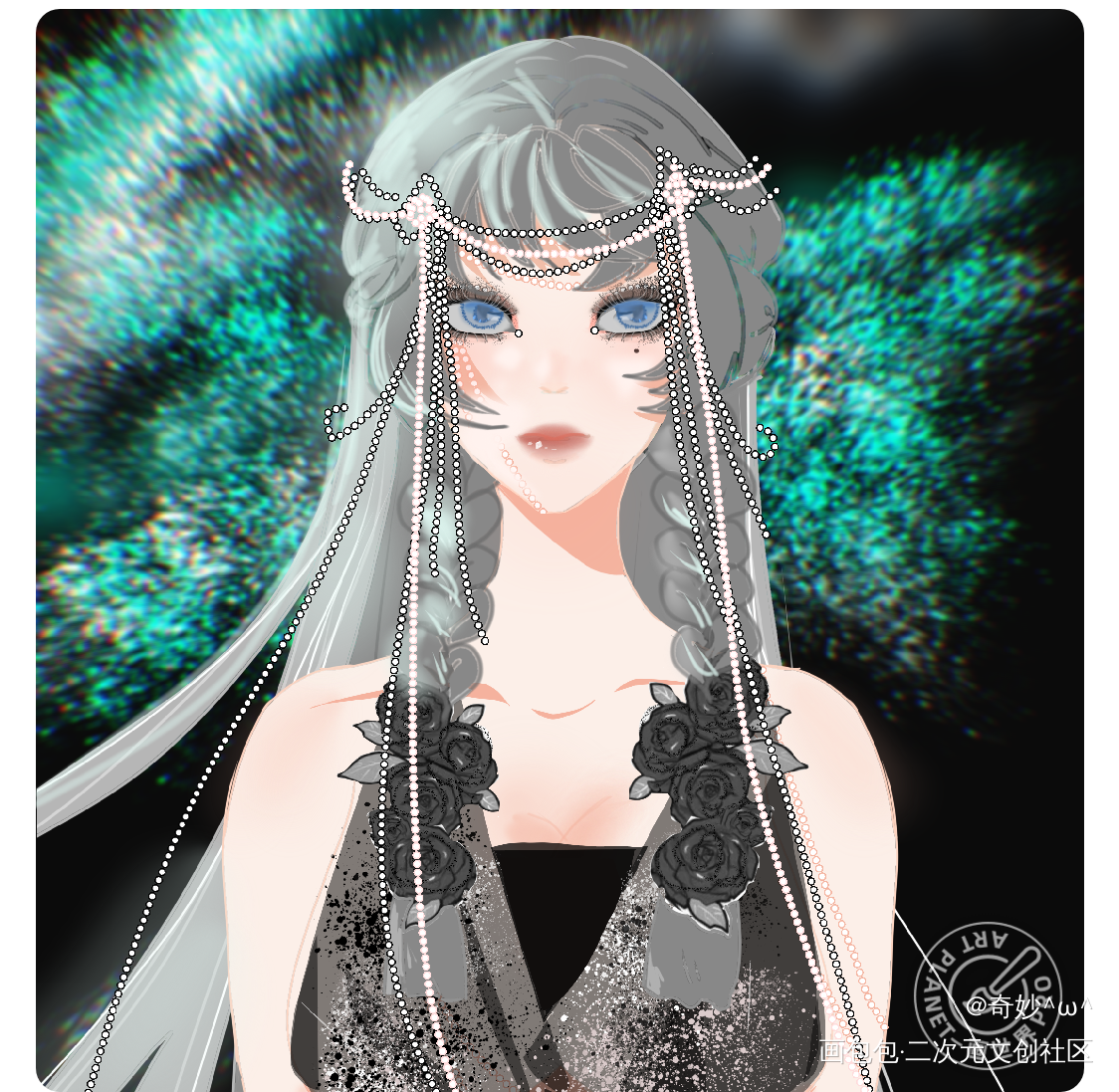 北族美女_平涂绘画作品