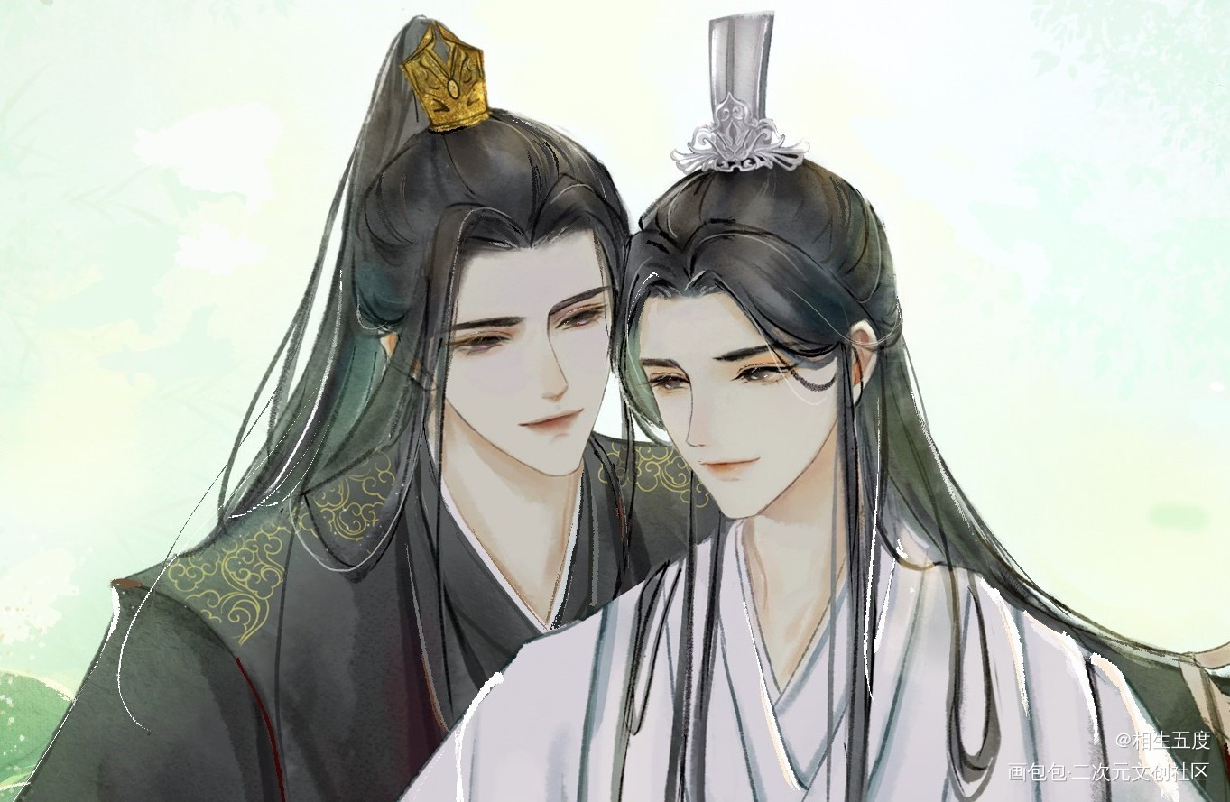 【墨燃生贺】执子之手_二哈和他的白猫师尊墨燃生辰吉乐燃晚楚晚宁古风墨燃生贺绘画作品