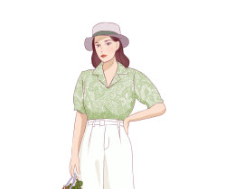 春天就要穿小碎花_绘画作品
