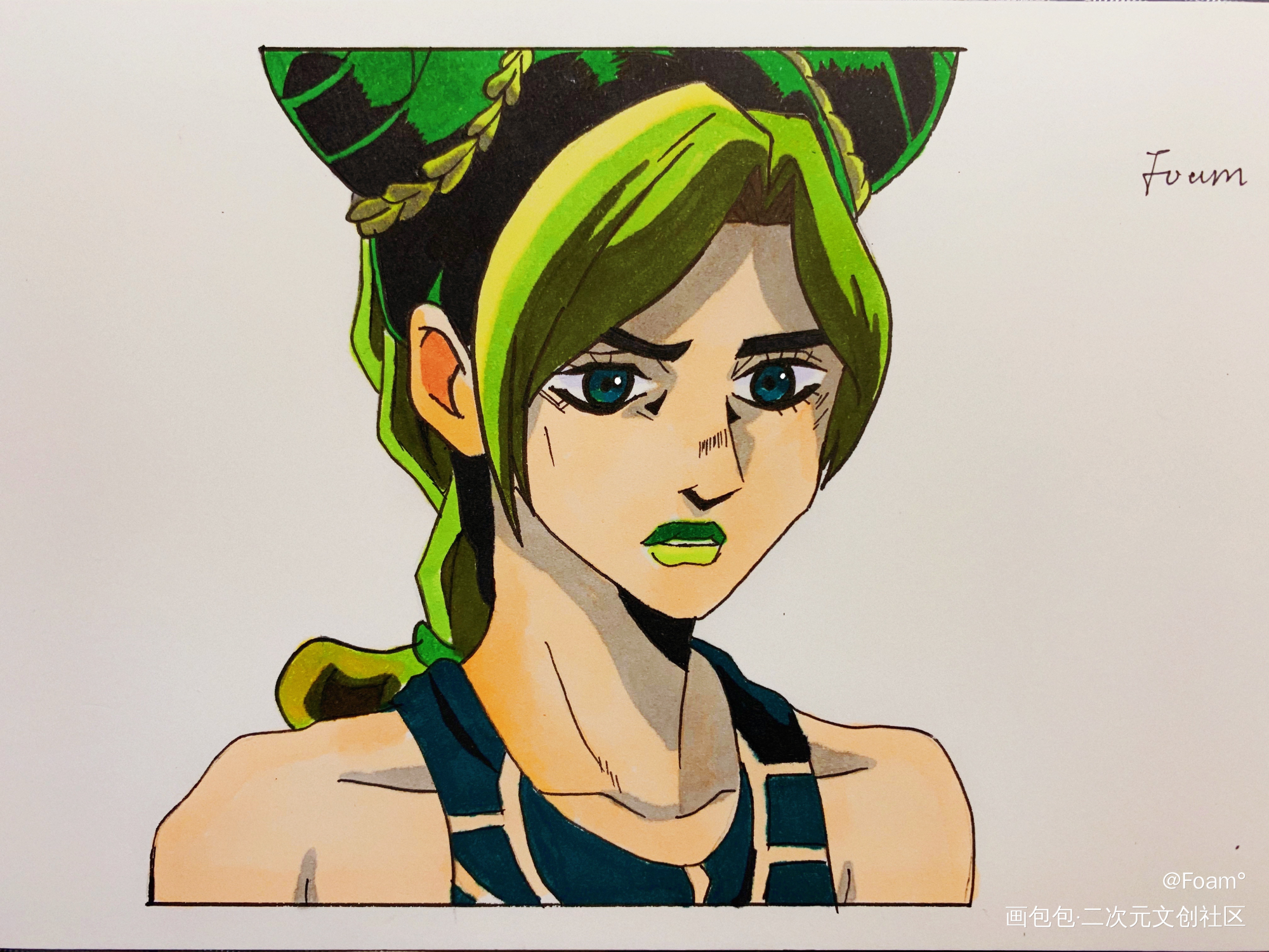 JoJo_JOJO的奇妙冒险马克笔手绘绘画作品