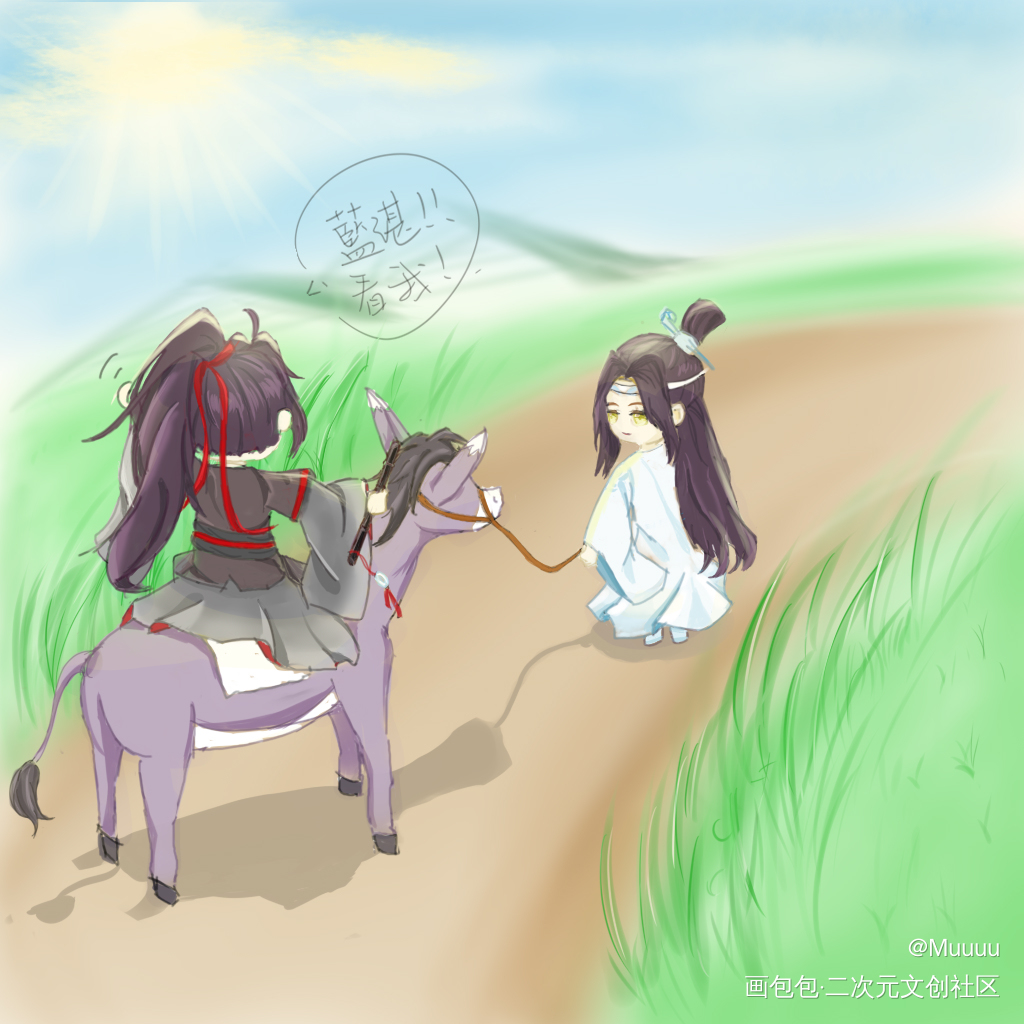 _魔道祖师忘羡绘画作品