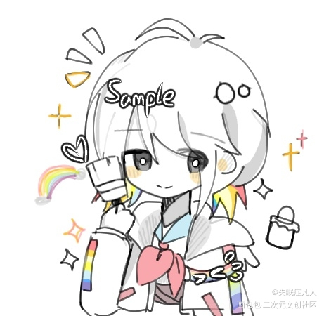 单子_平涂Q版接稿单子绘画绘画作品