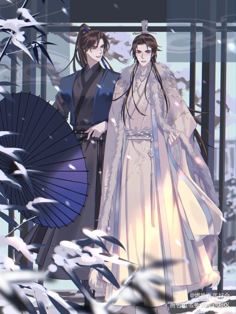 燃妹生日快乐！_二哈和他的白猫师尊燃晚绘画作品