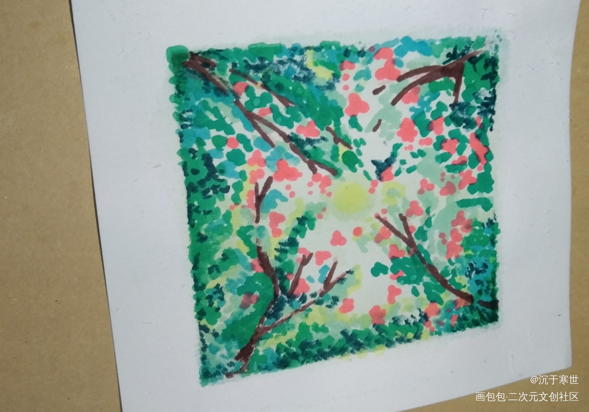 花丛_手绘绘画作品