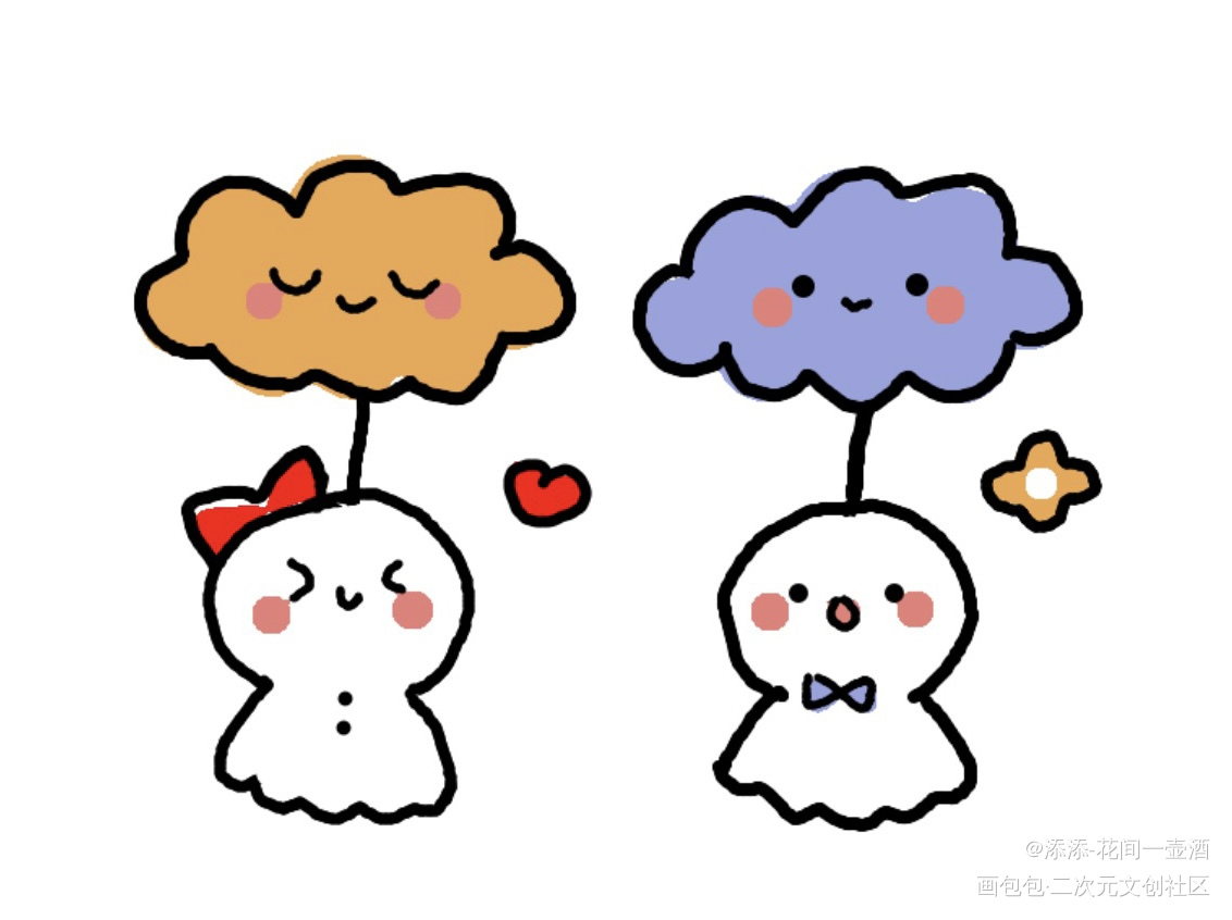 春雨绵绵，挂个晴天娃娃_画画绘画作品