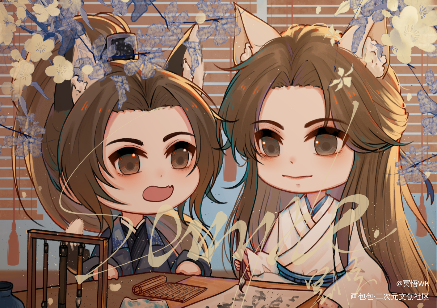 墨燃生日快乐_二哈和他的白猫师尊绘画作品