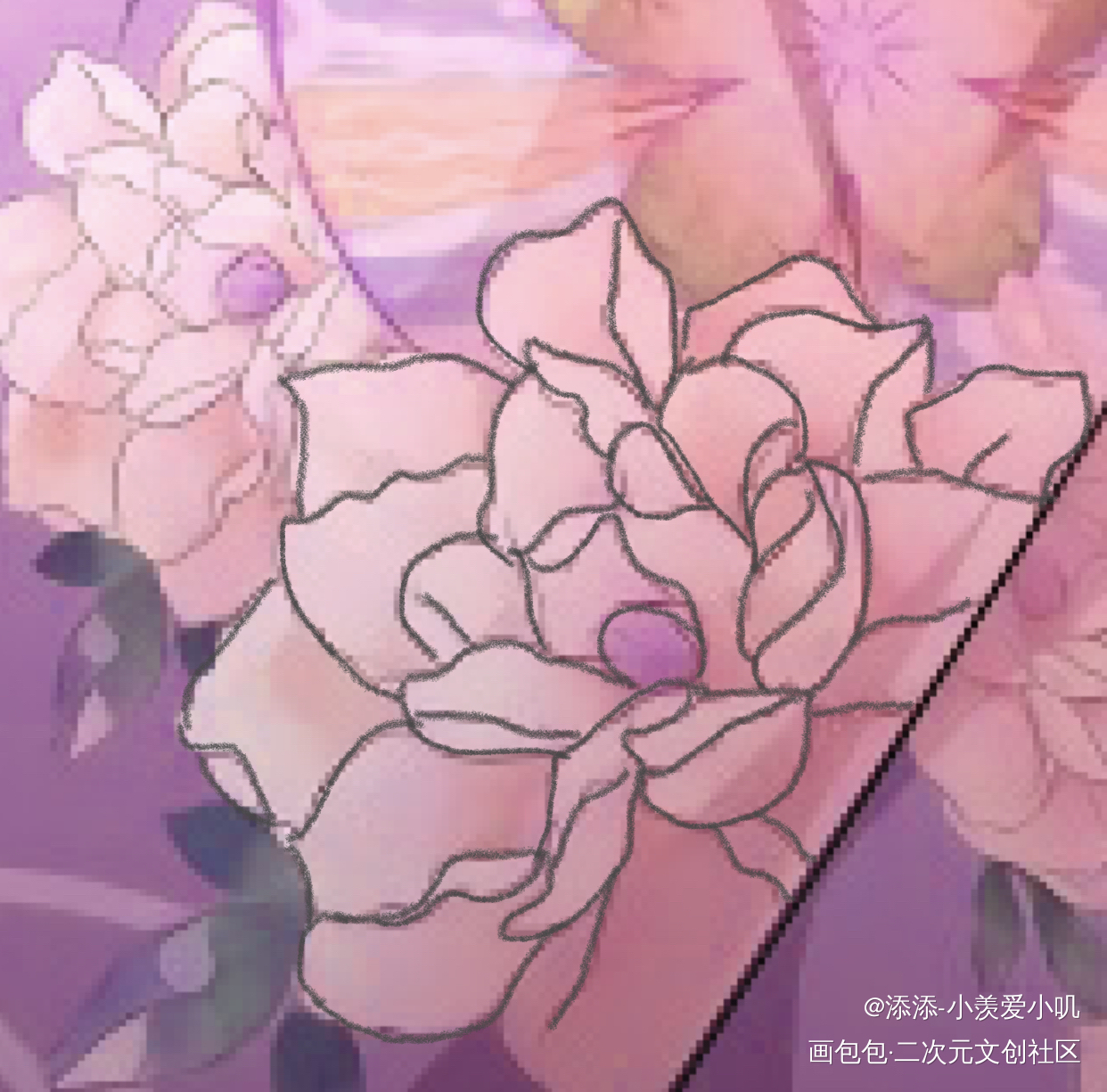 临摹 春花_画画绘画作品