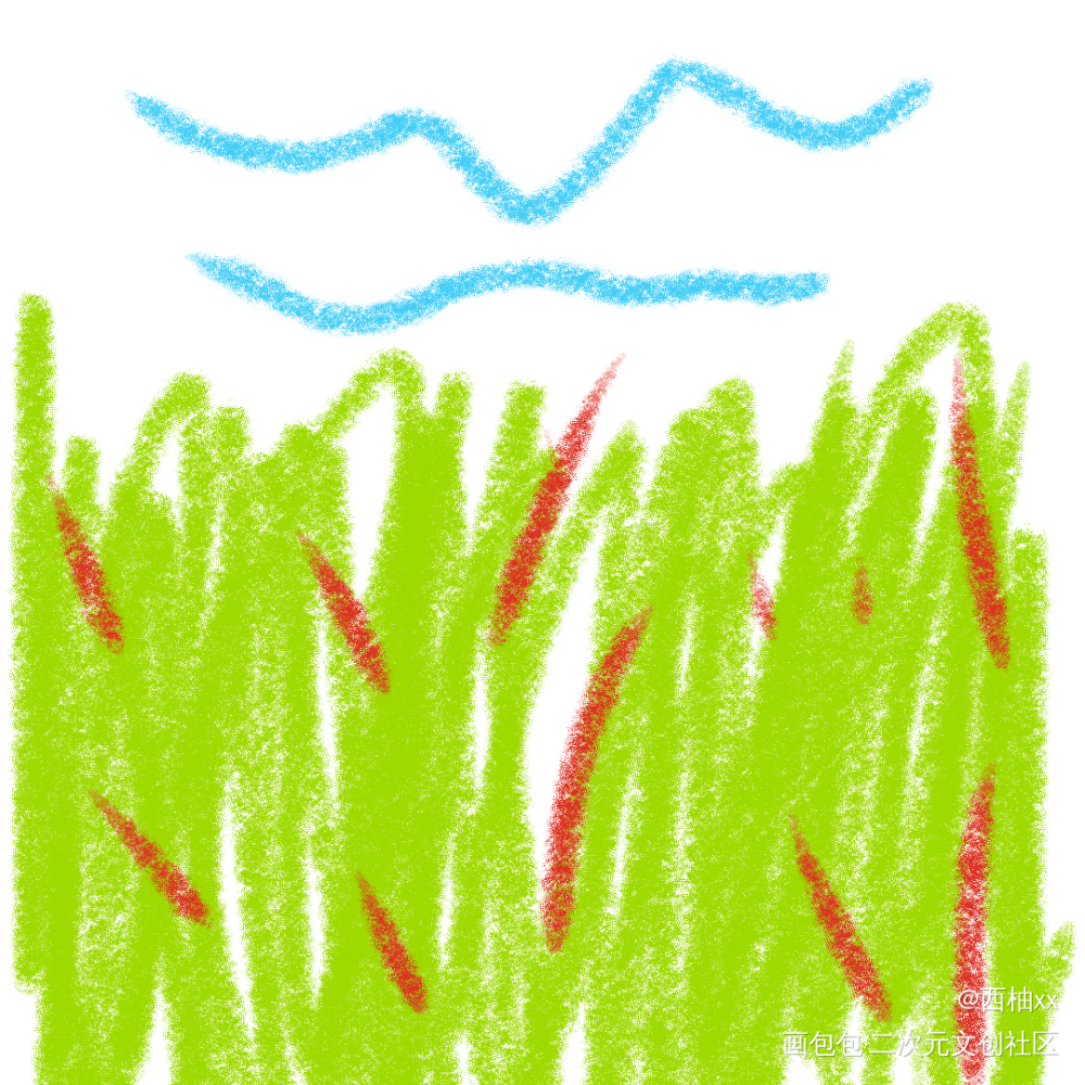 _手绘平涂绘画作品