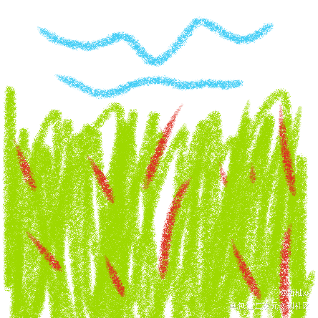 _手绘平涂绘画作品