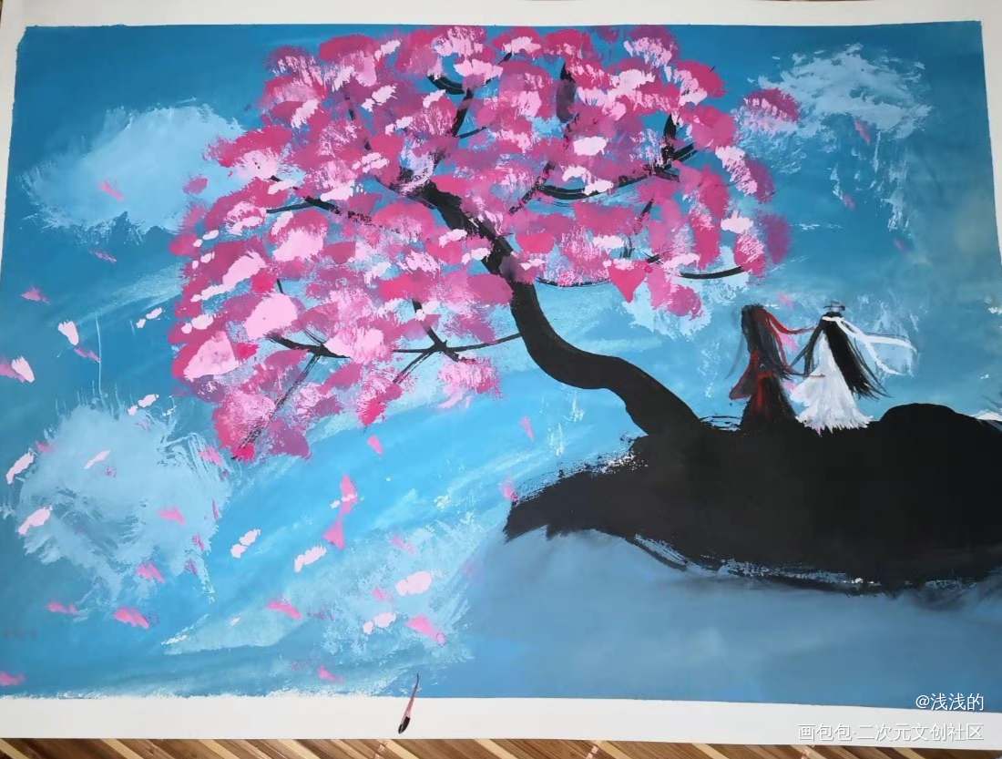 樱花_忘羡手绘绘画作品