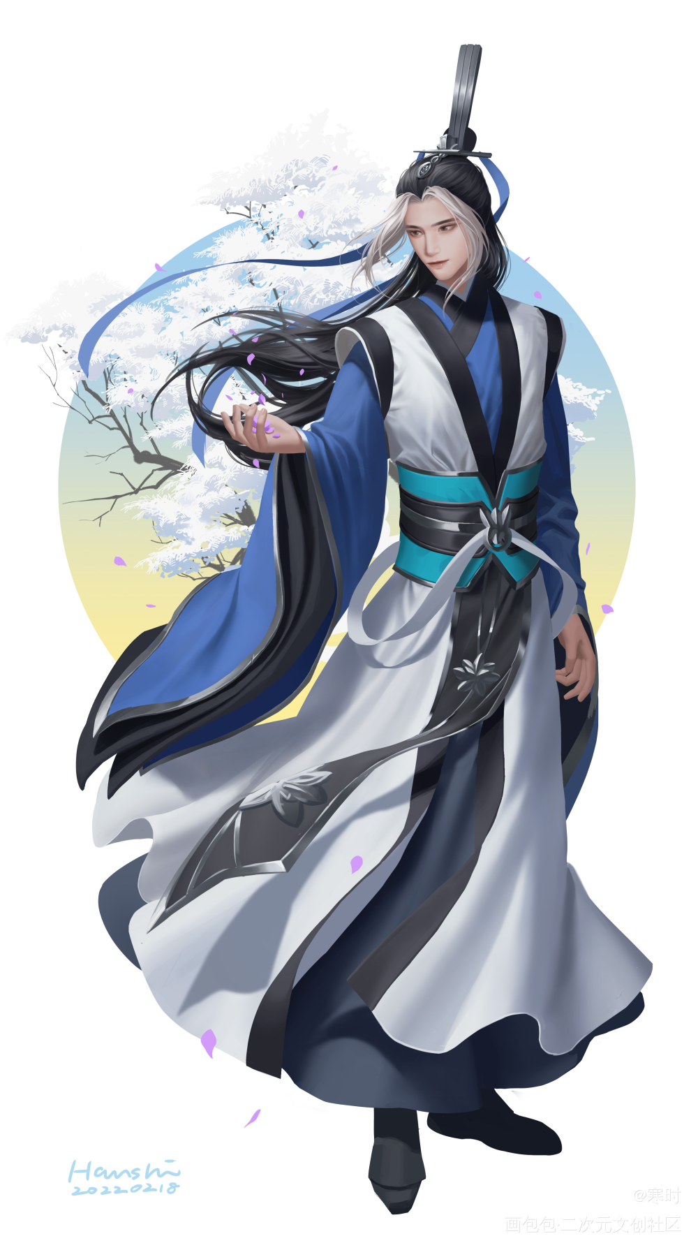 花与雪?❄️_剑网3立绘古风厚涂同人绘画作品