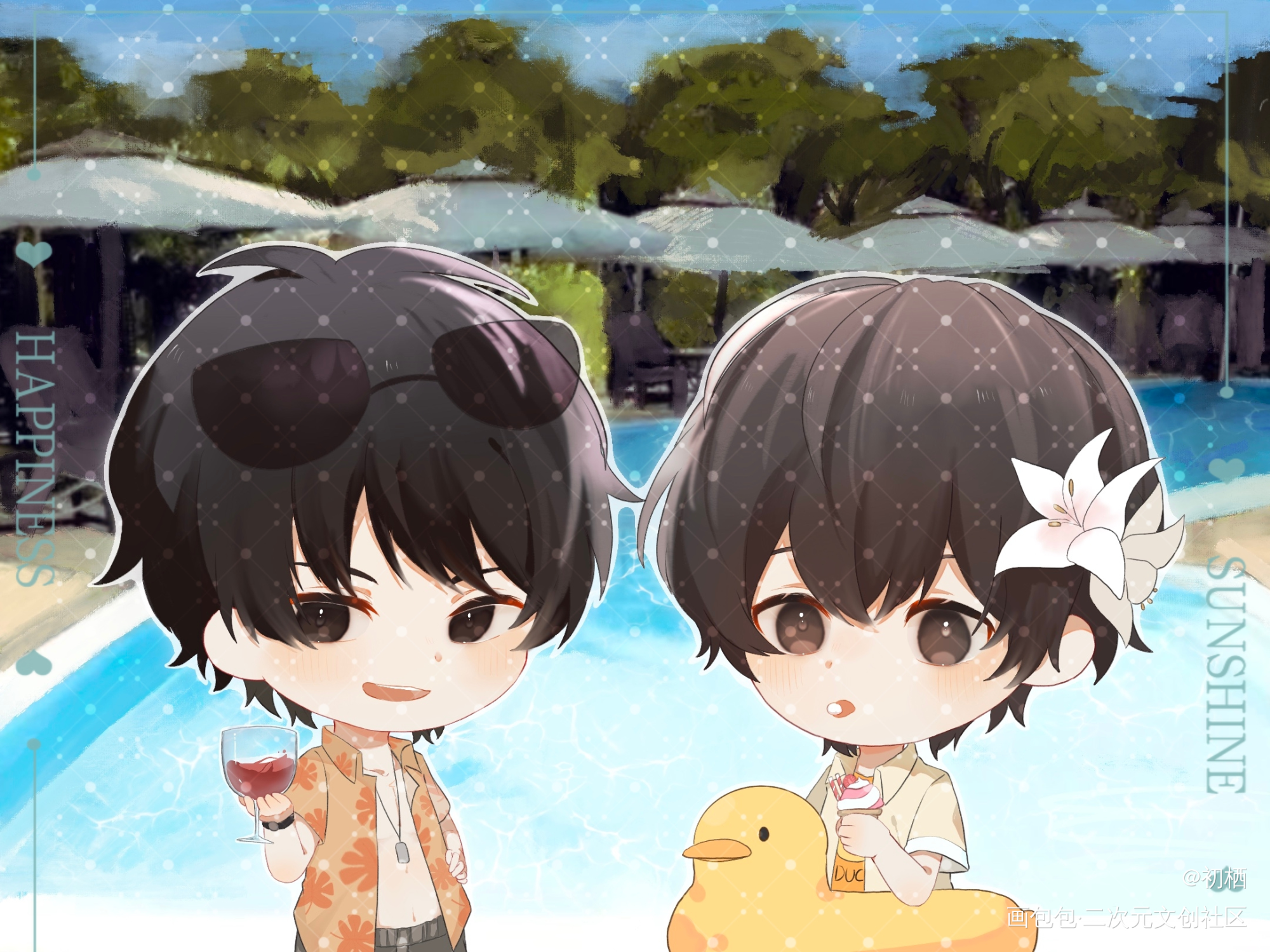 夏天！_破云严江Q版我要上首推绘画作品