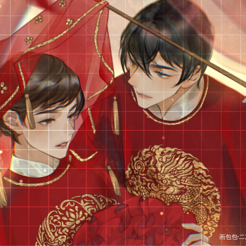瓶邪大婚_盗墓笔记瓶邪吴邪张起灵插画绘画作品