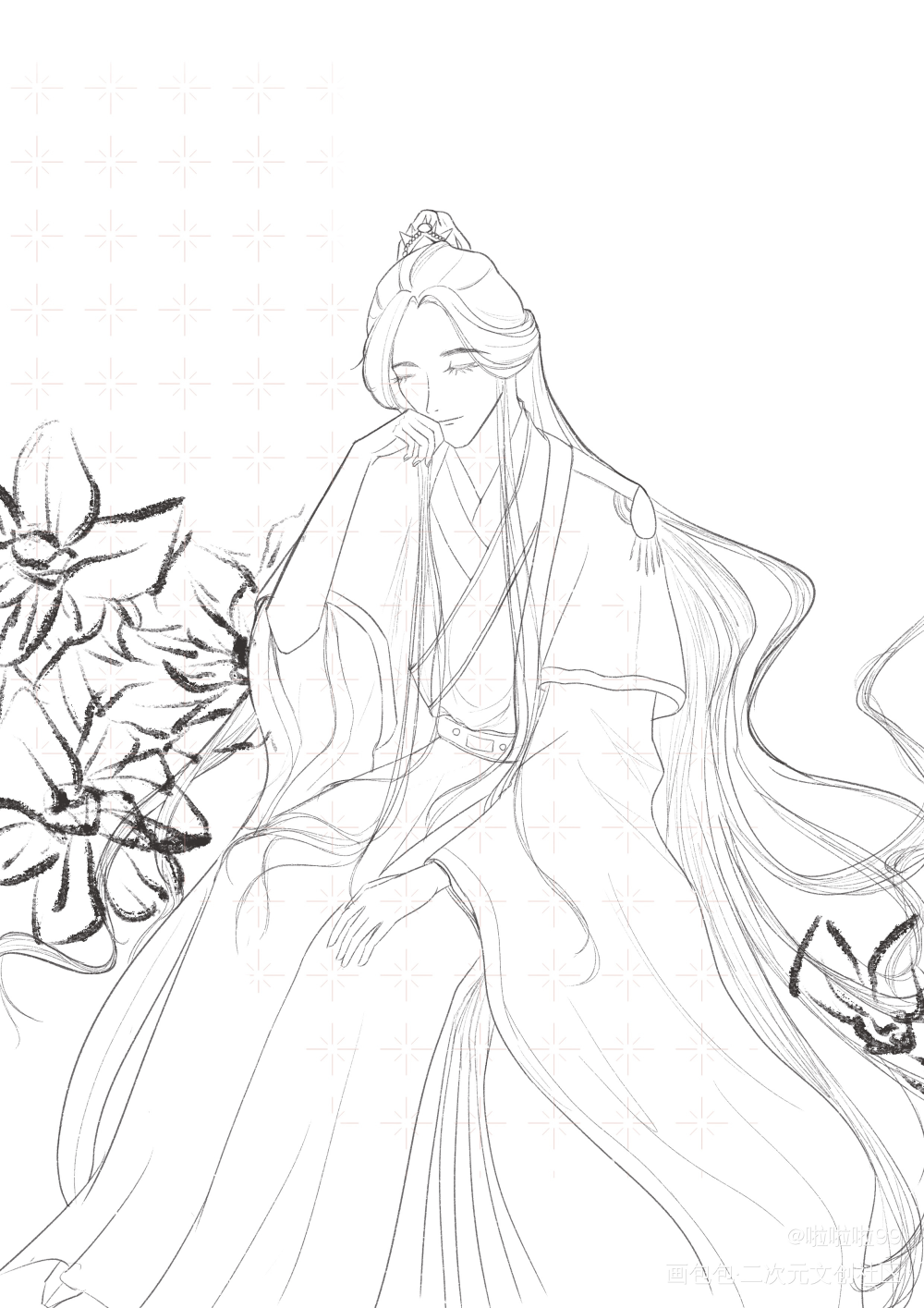 ❤️天官赐福 百无禁忌❤️_天官赐福谢怜古风绘画作品