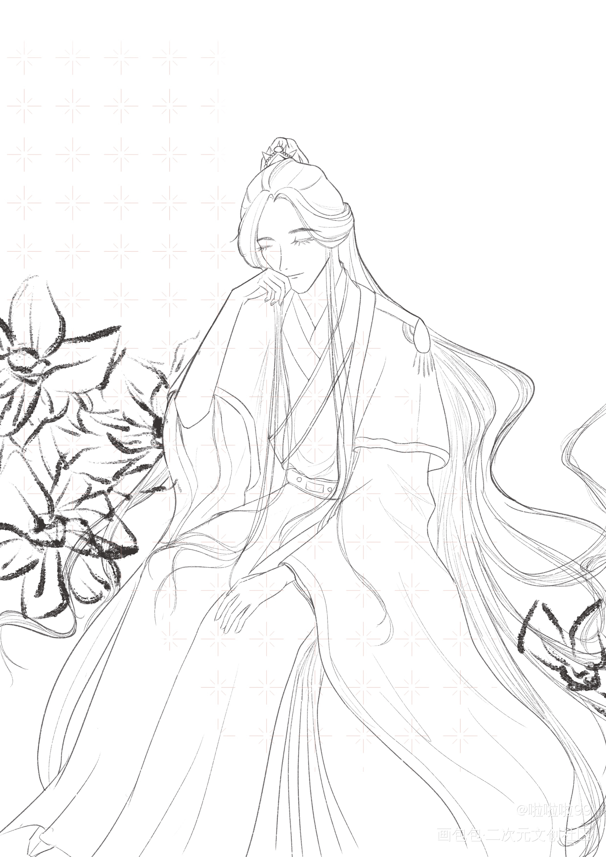 ❤️天官赐福 百无禁忌❤️_天官赐福谢怜古风绘画作品
