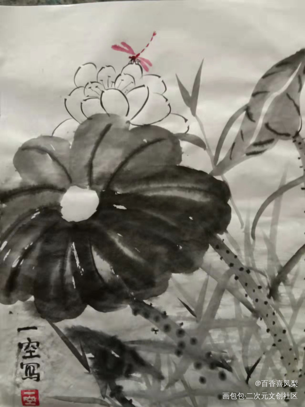 小荷才露尖尖角_手绘古风绘画作品