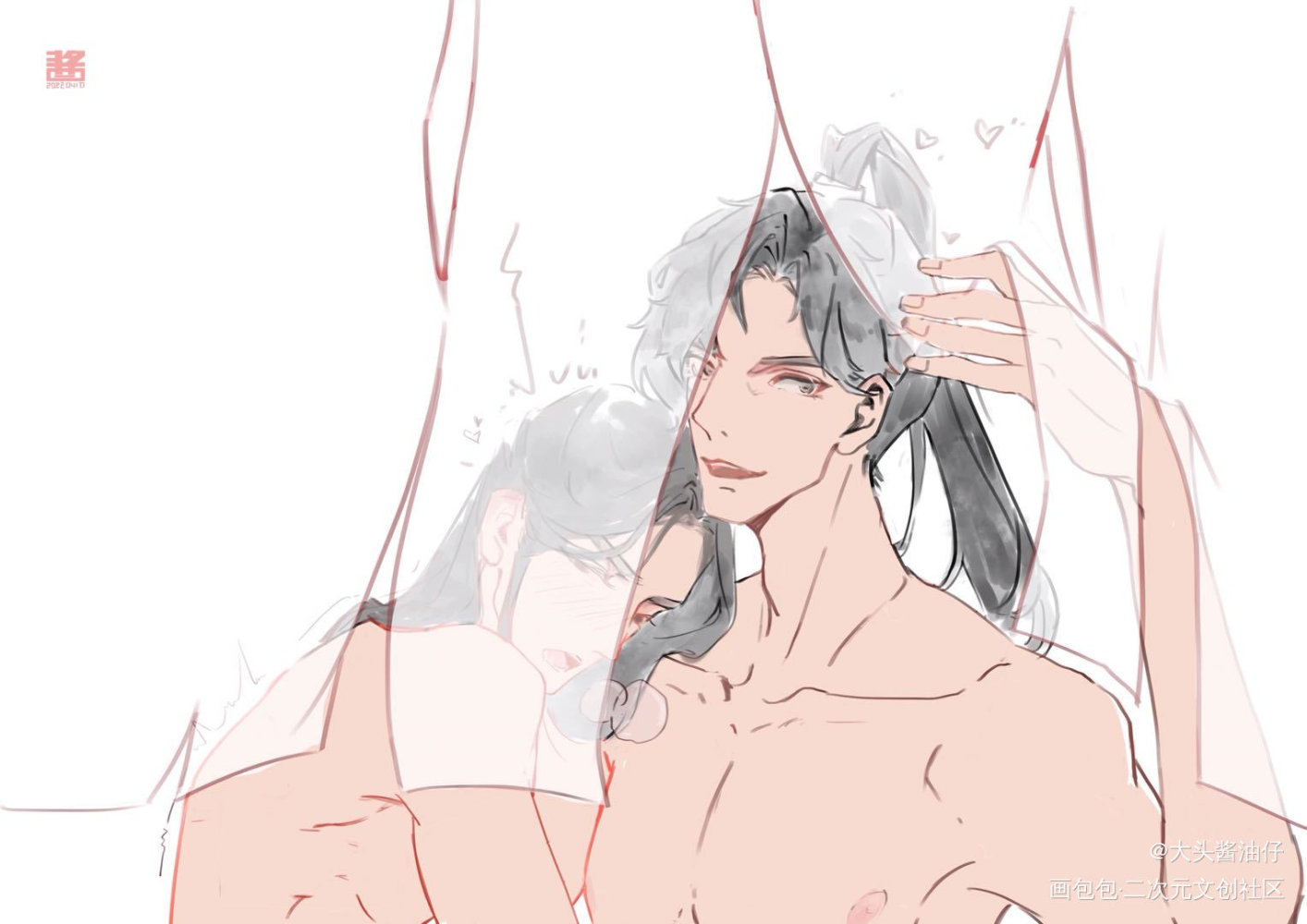 该干嘛干嘛_二哈和他的白猫师尊燃晚绘画作品