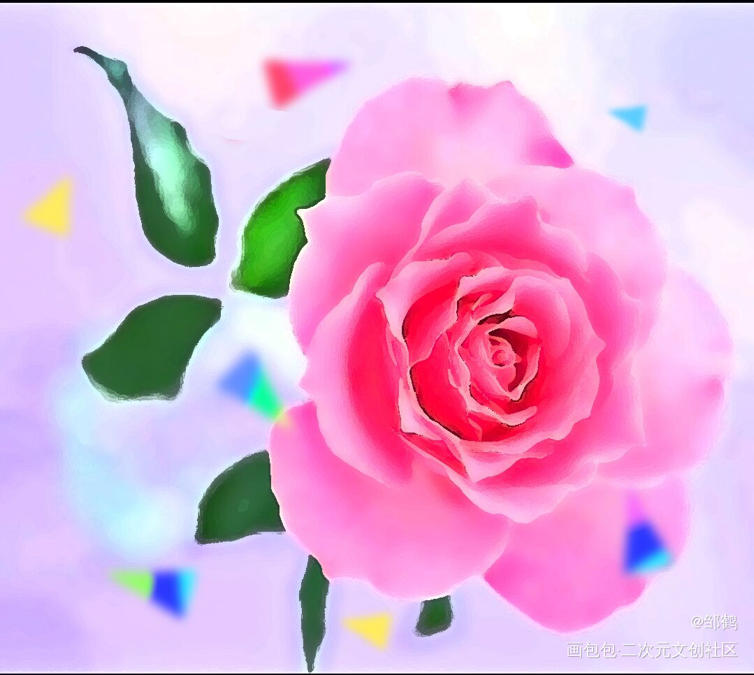 玫瑰_水彩绘画作品