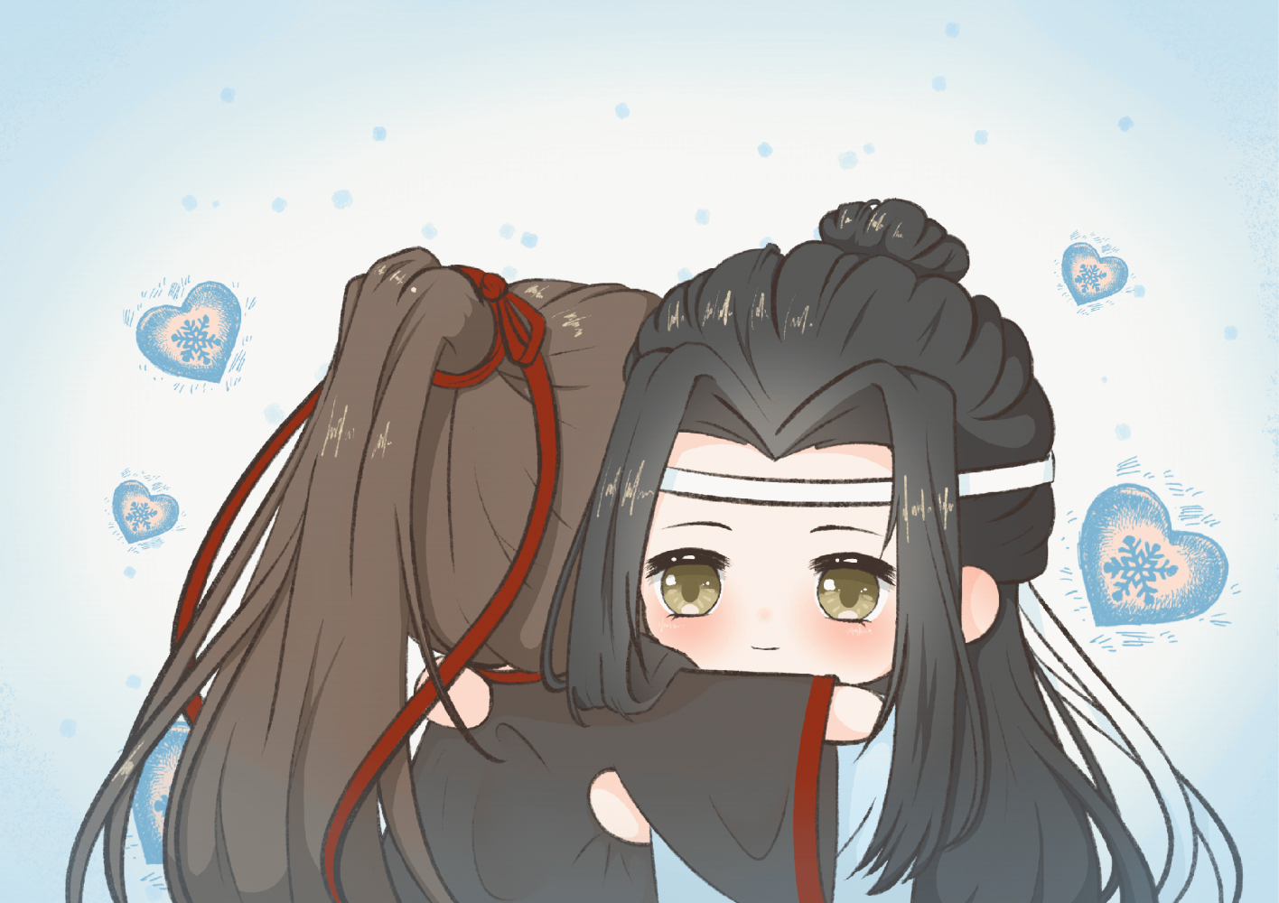 忘羡_魔道祖师忘羡Q版墨香铜臭绘画作品