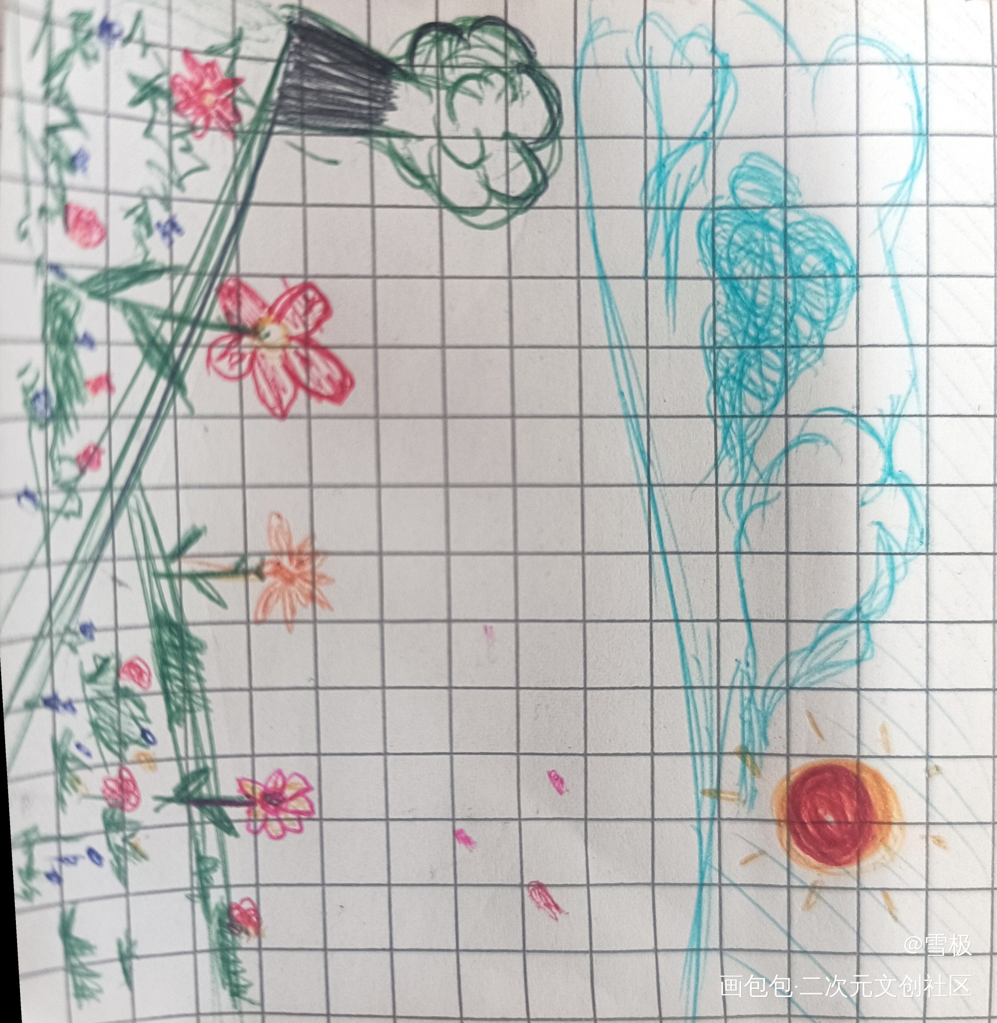 春天_手绘风景绘画作品