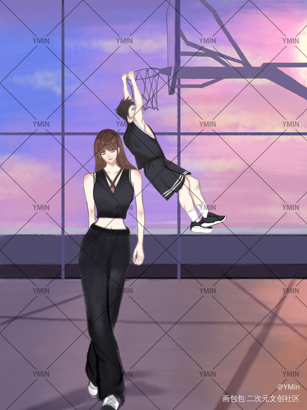 _立绘伪厚涂平涂绘画作品