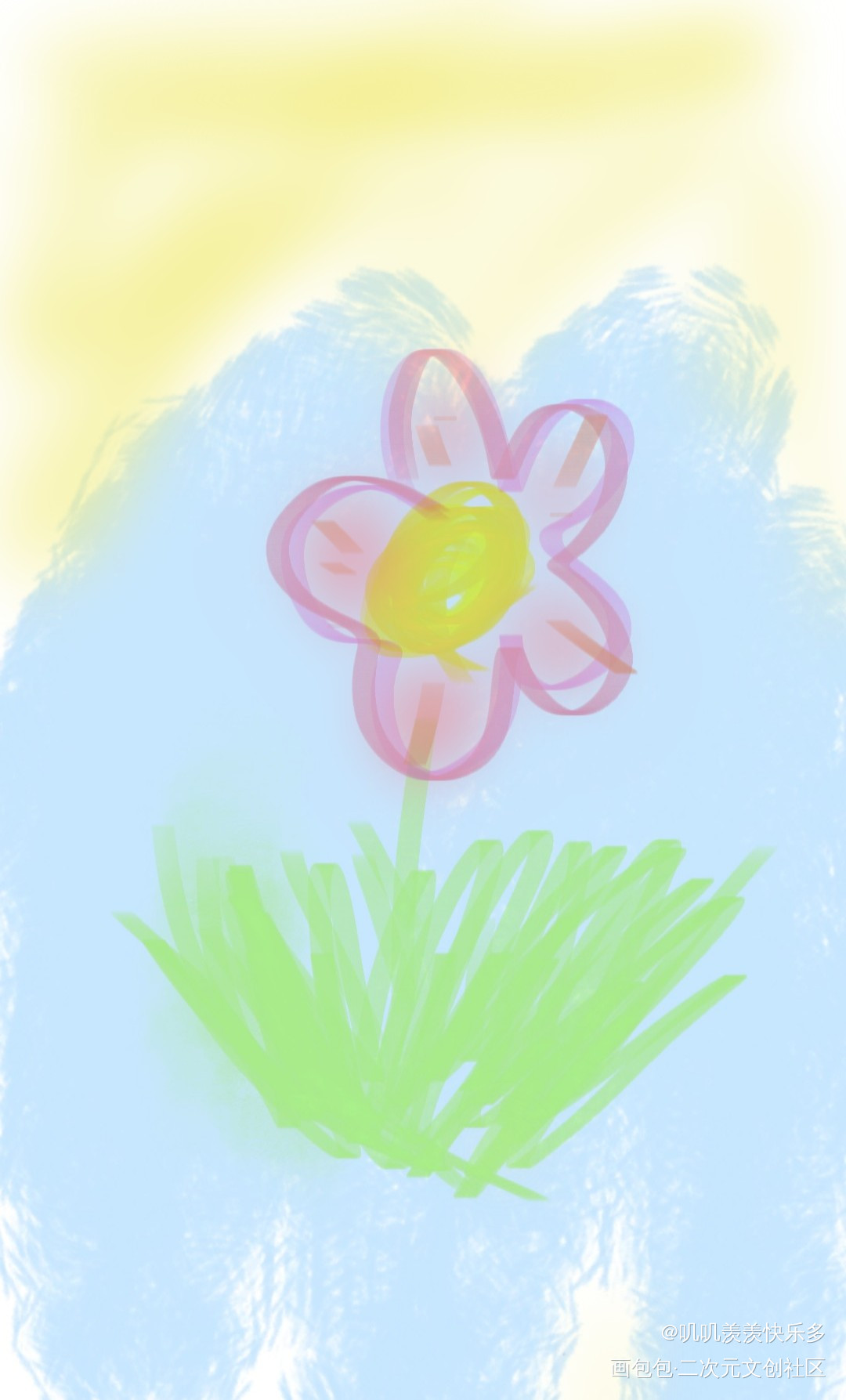 春天的花花???_指绘绘画作品