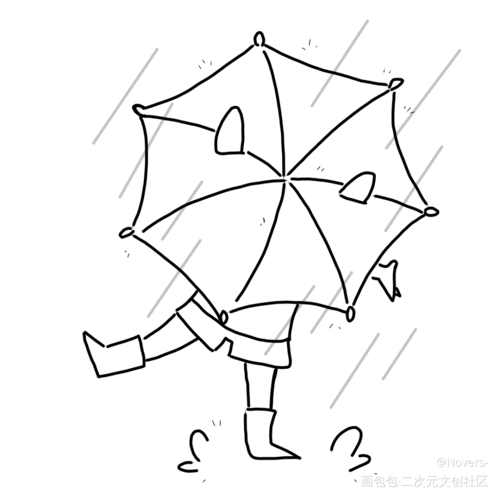 春雨_手绘绘画作品